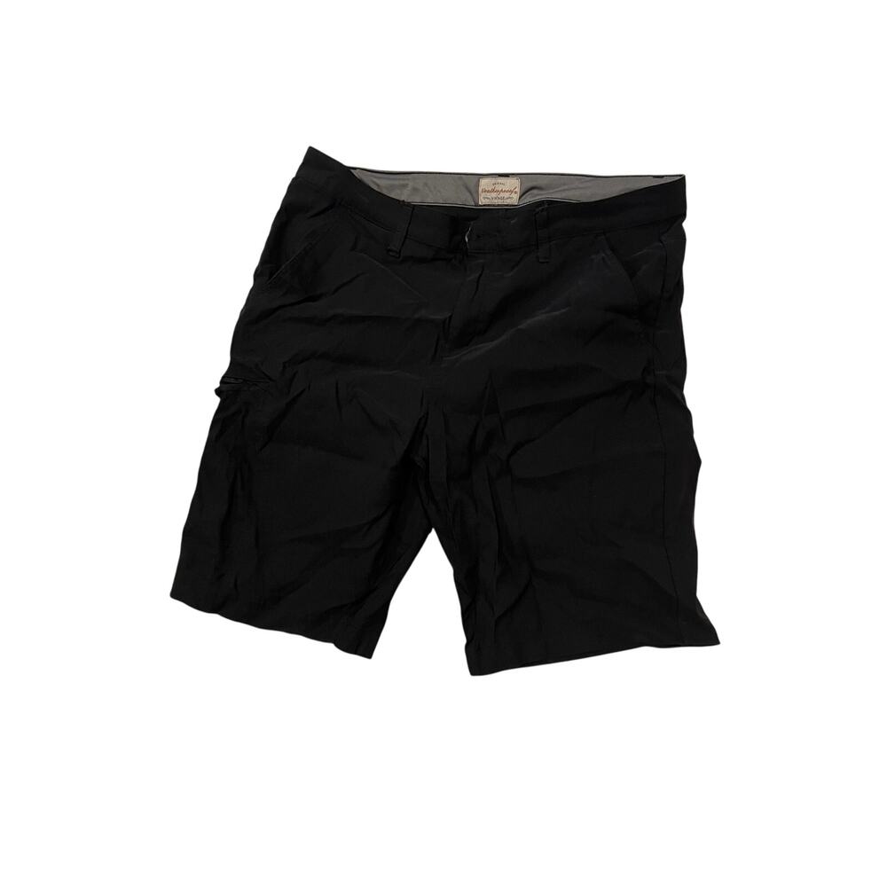 Weatherproof Black Nylon Spandex Flat Front Shorts W: 38